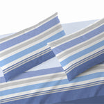 Completo letto righe eleganti in cotone Talia Biancaluna 