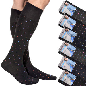 Calze uomo pois  lunghe caldo cotone Meritex 1244 6 paia