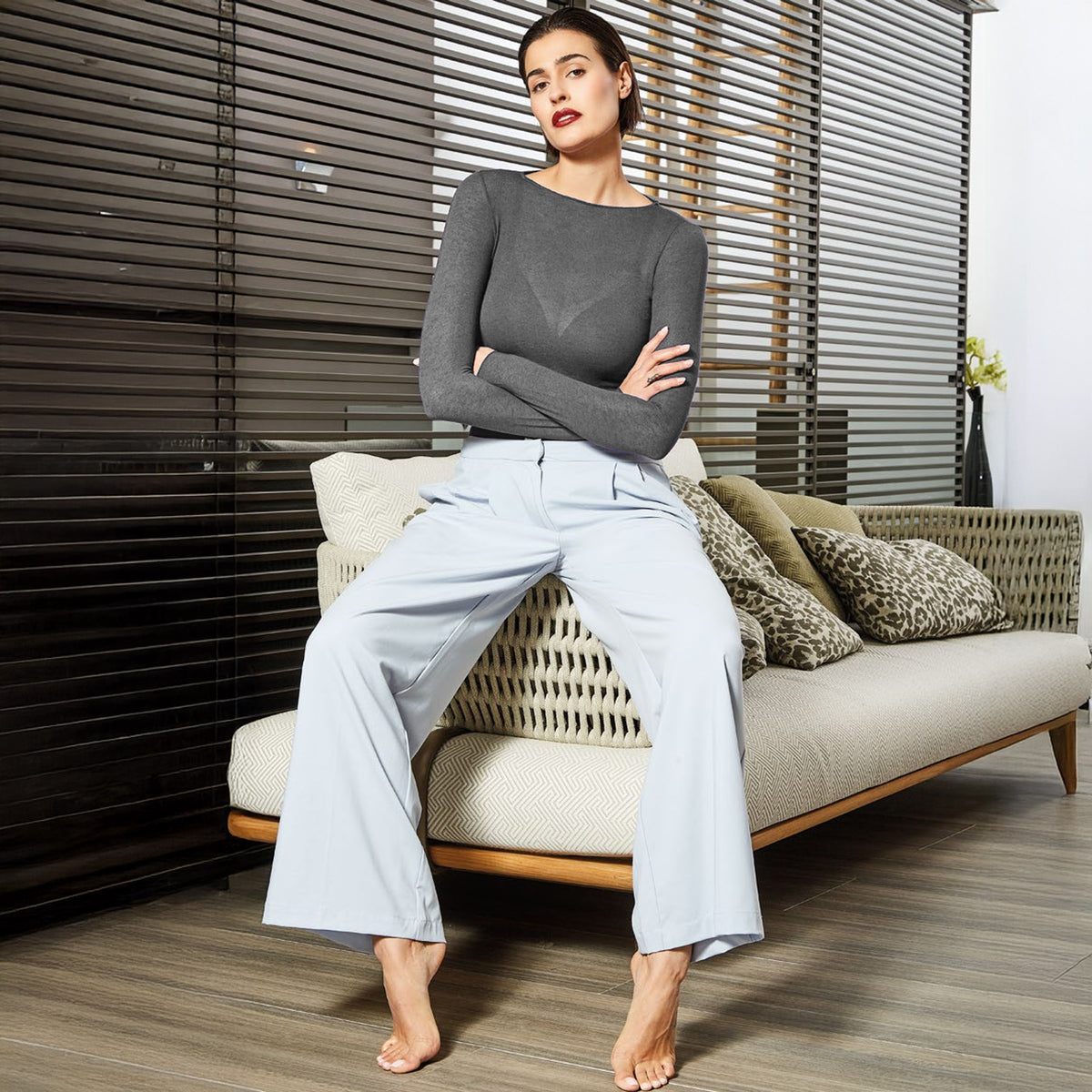 Maglia in Cashmere con Scollo Leggermente a Barca MySublyme 1412