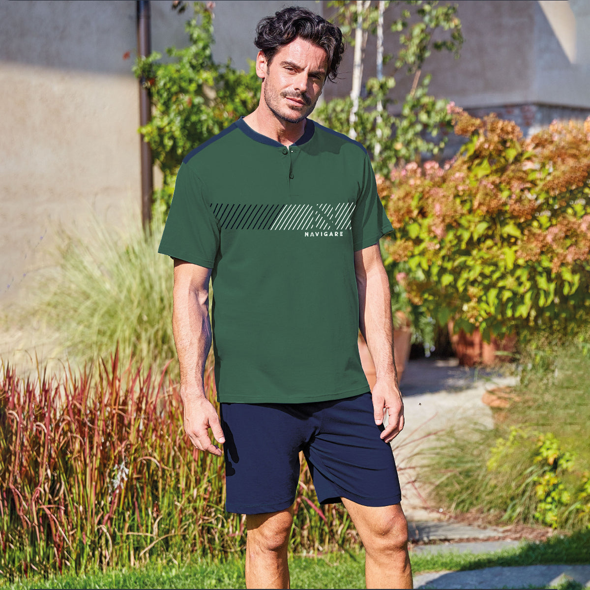 Pigiama uomo Navigare cotone estivo corto B2141645