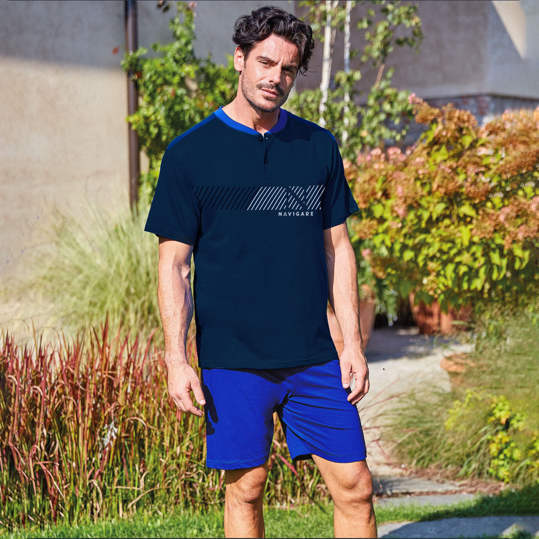 Pigiama uomo Navigare cotone estivo corto B2141645