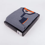 Pigiama uomo invernale Cippi 1582 navy fantasia caldo cotone
