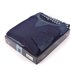 Pigiama uomo Cippi 1607 caldo cotone navy