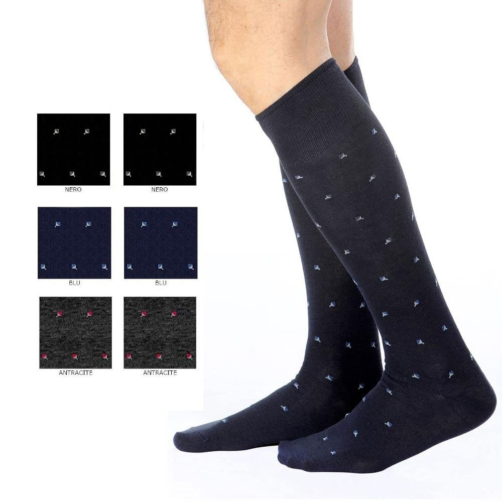 Calze uomo fantasia Meritex 1666 lunghe corte invernali 6 paia