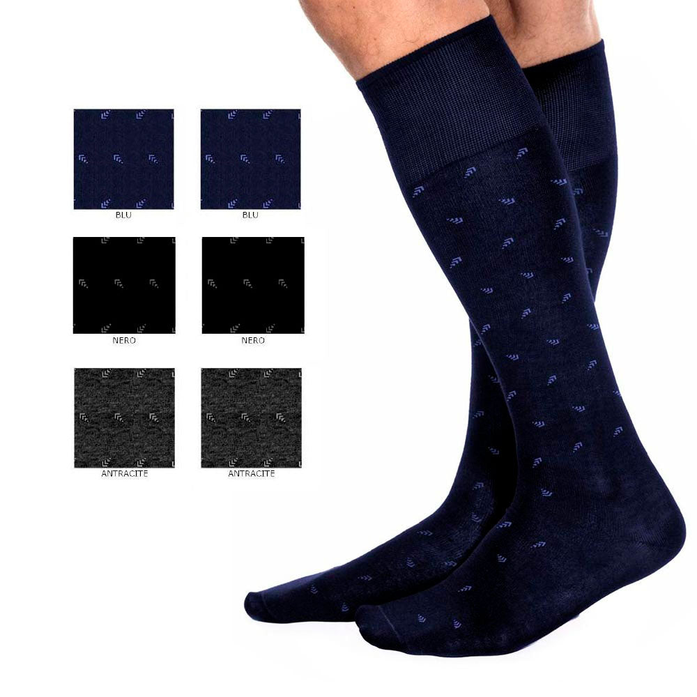 Calze uomo invernali Meritex 1870 lunghe fantasia 6 paia