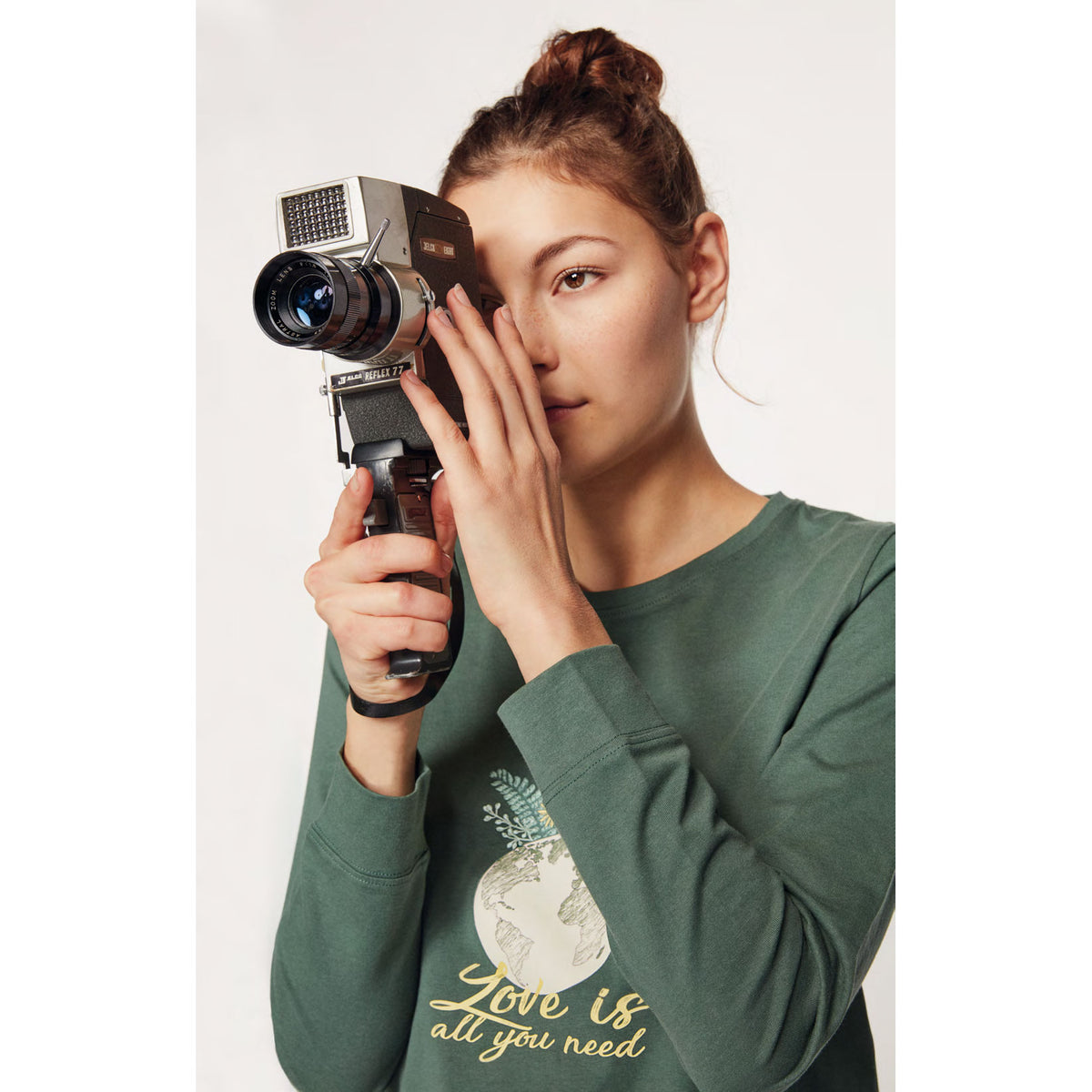Pigiama donna fiorato verde caldo cotone Gisela 2/1820