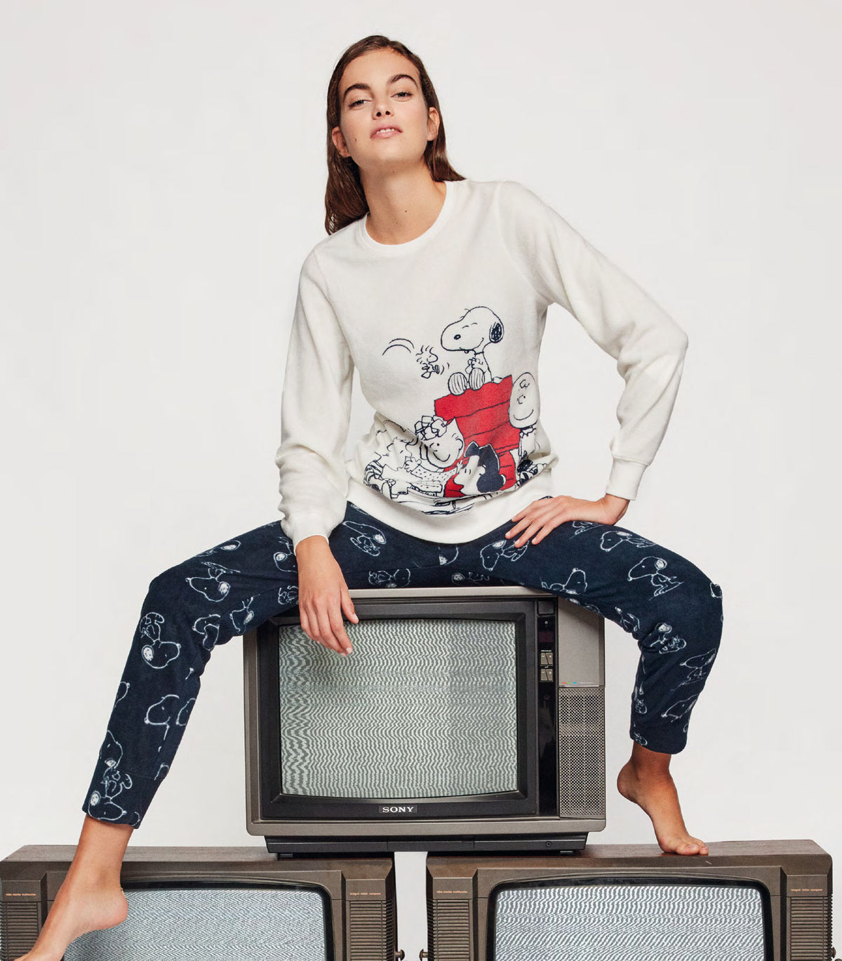 Pigiama donna Snoopy pile invernale Gisela 2/1837