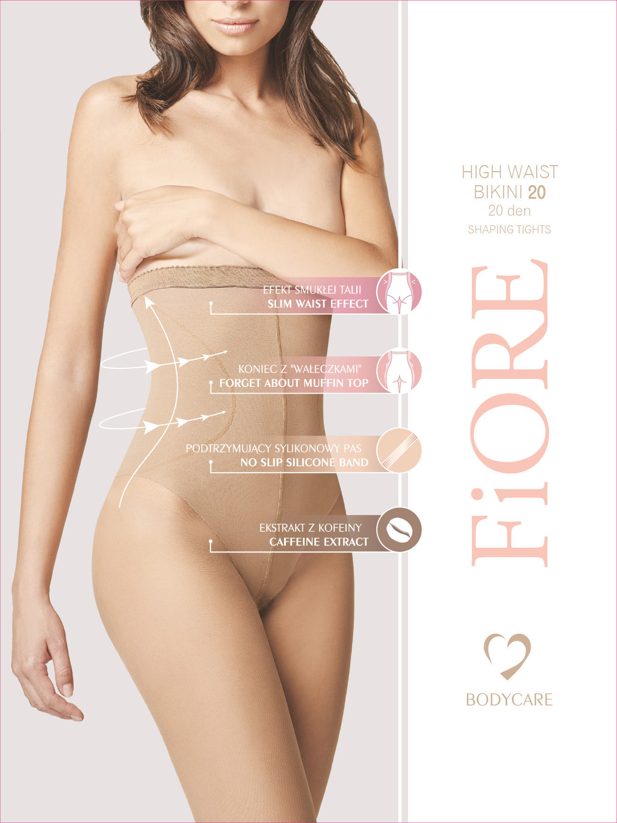 Collant vita alta Fiore High Waist Bikini 20 den