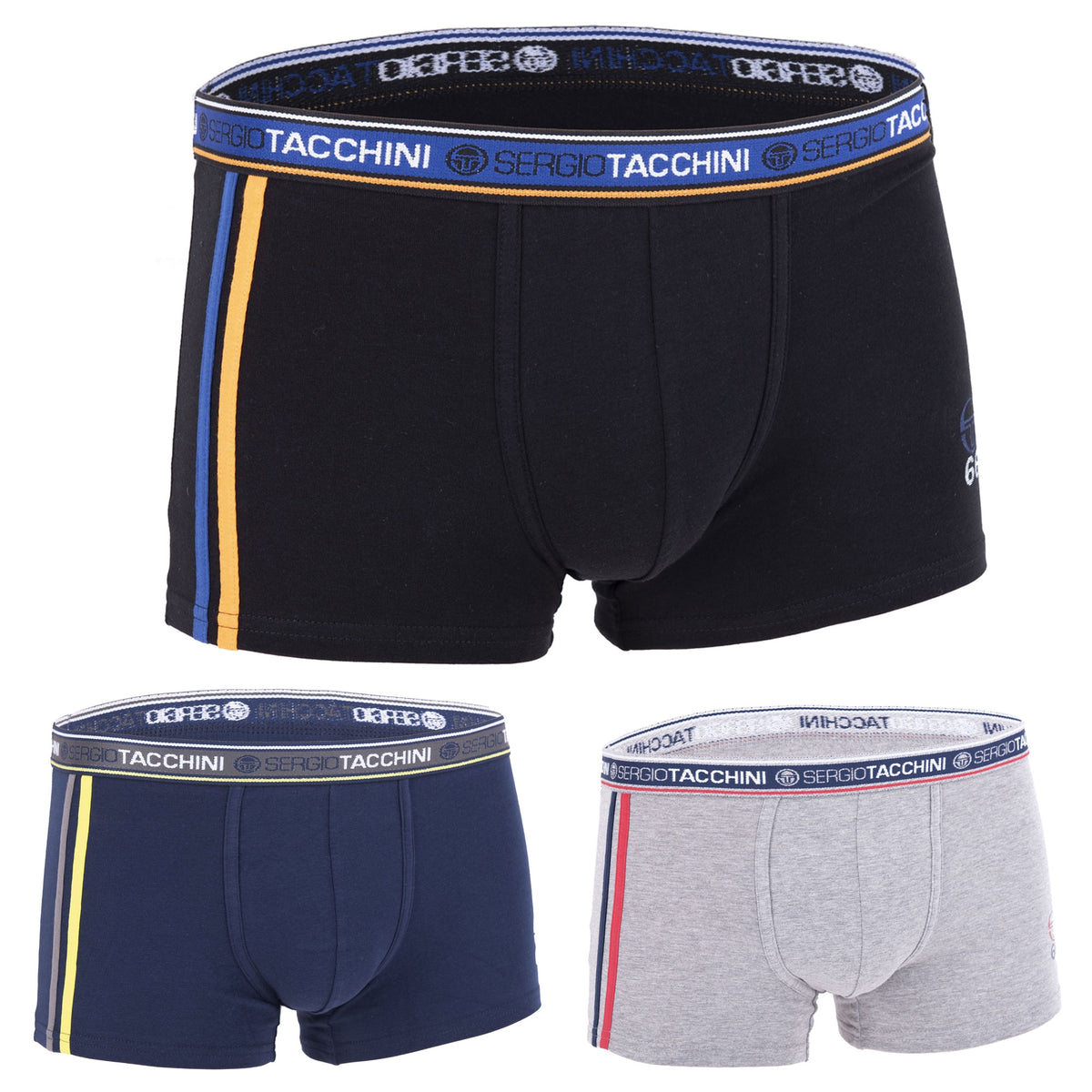 Boxer uomo Sergio Tacchini 20032 cotone elasticizzato 3 pezzi