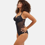 Body con ferretto tulle pizzo sensuale San Complexe Arum 20564