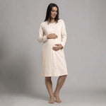 Camicia da notte aperta premaman cotone Biancaluna 26D21312
