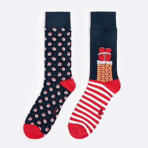 Calze corte uomo babbo Natale Admas 21410  2 paia
