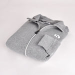 Tuta donna invernale aperta cotone felpato grigio 21658