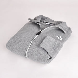 Tuta donna invernale aperta cotone felpato grigio 21658