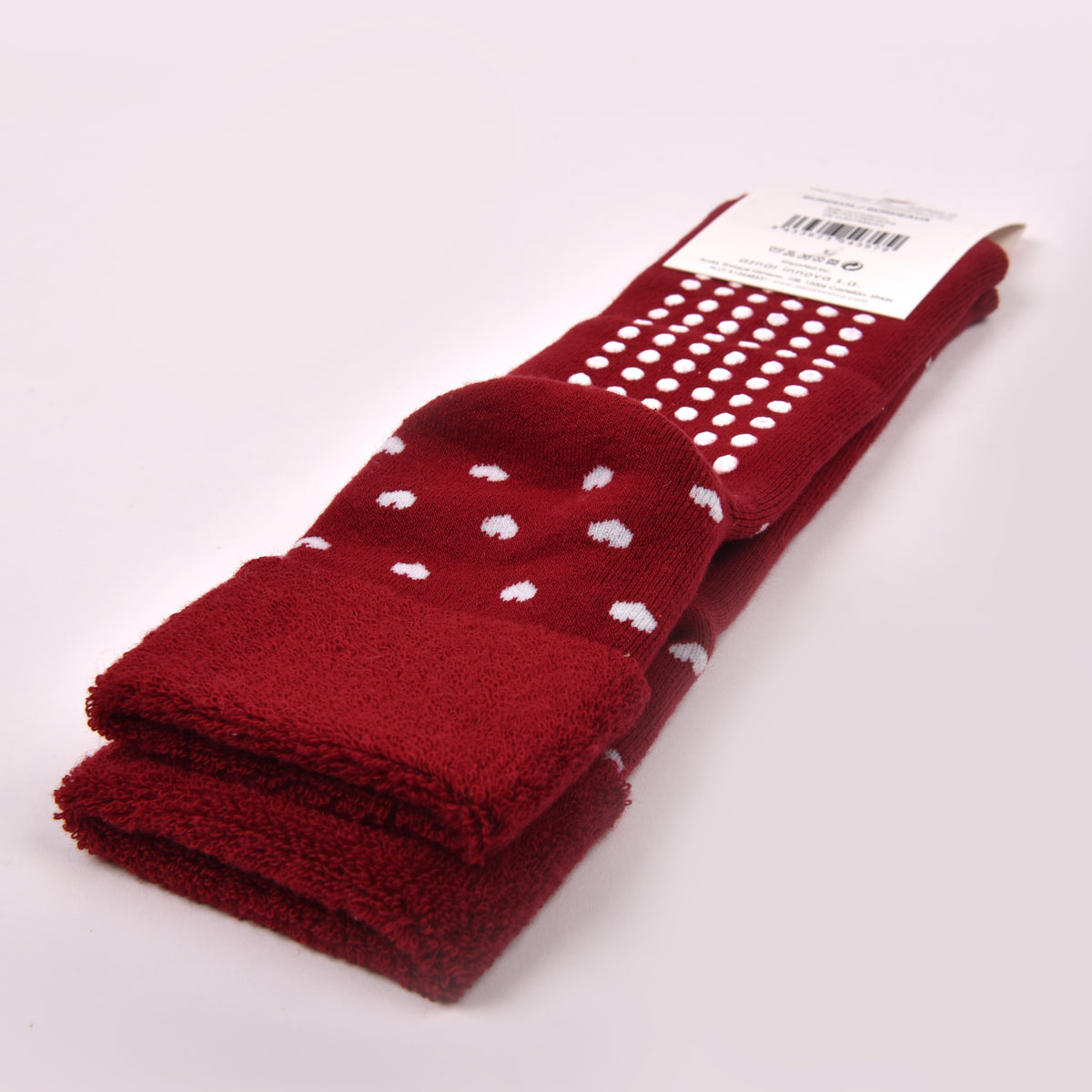 Calze antiscivolo Admas 22202 bordeaux cuoricini 1 paio