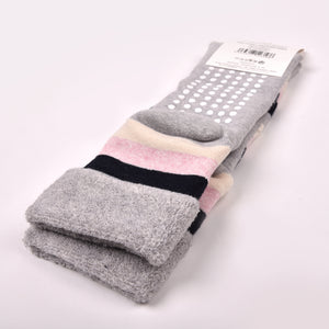 Calze antiscivolo Admas 22203 grigio melange strisce 1 paio