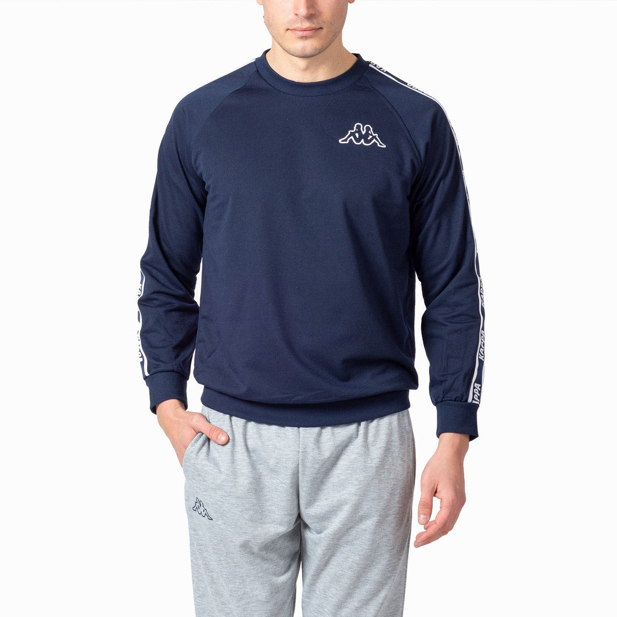 Pigiama uomo stile tuta Kappa KMS 22851 cotone Navy