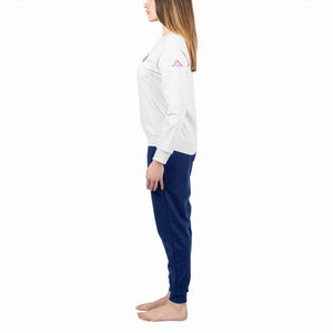 Pigiama donna stile tuta Kappa KWS 22970 cotone grigio melange blu