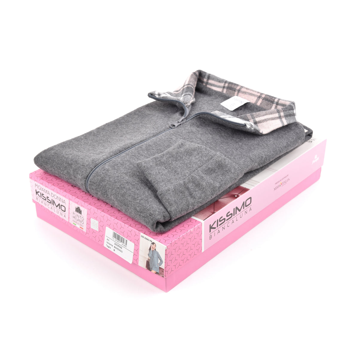 Vestaglia donna invernale in punto milano Biancaluna 25042 grigio