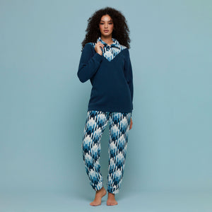 Pigiama donna invernale Cippi 2308-W23 micropile + coral