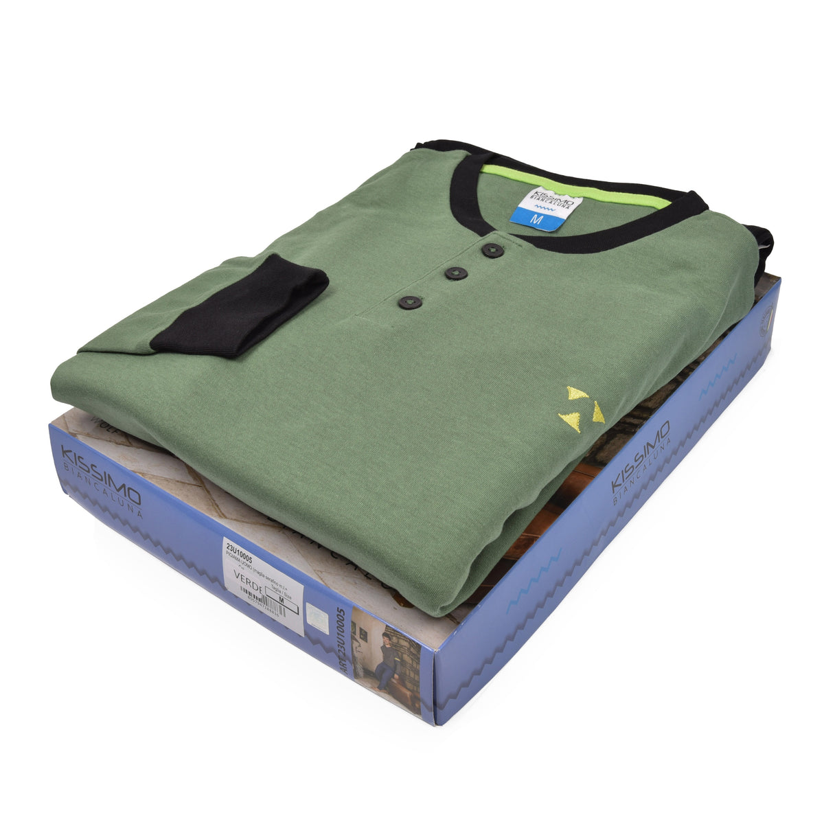 Pigiama uomo invernale Biancaluna 23U10005 caldo cotone