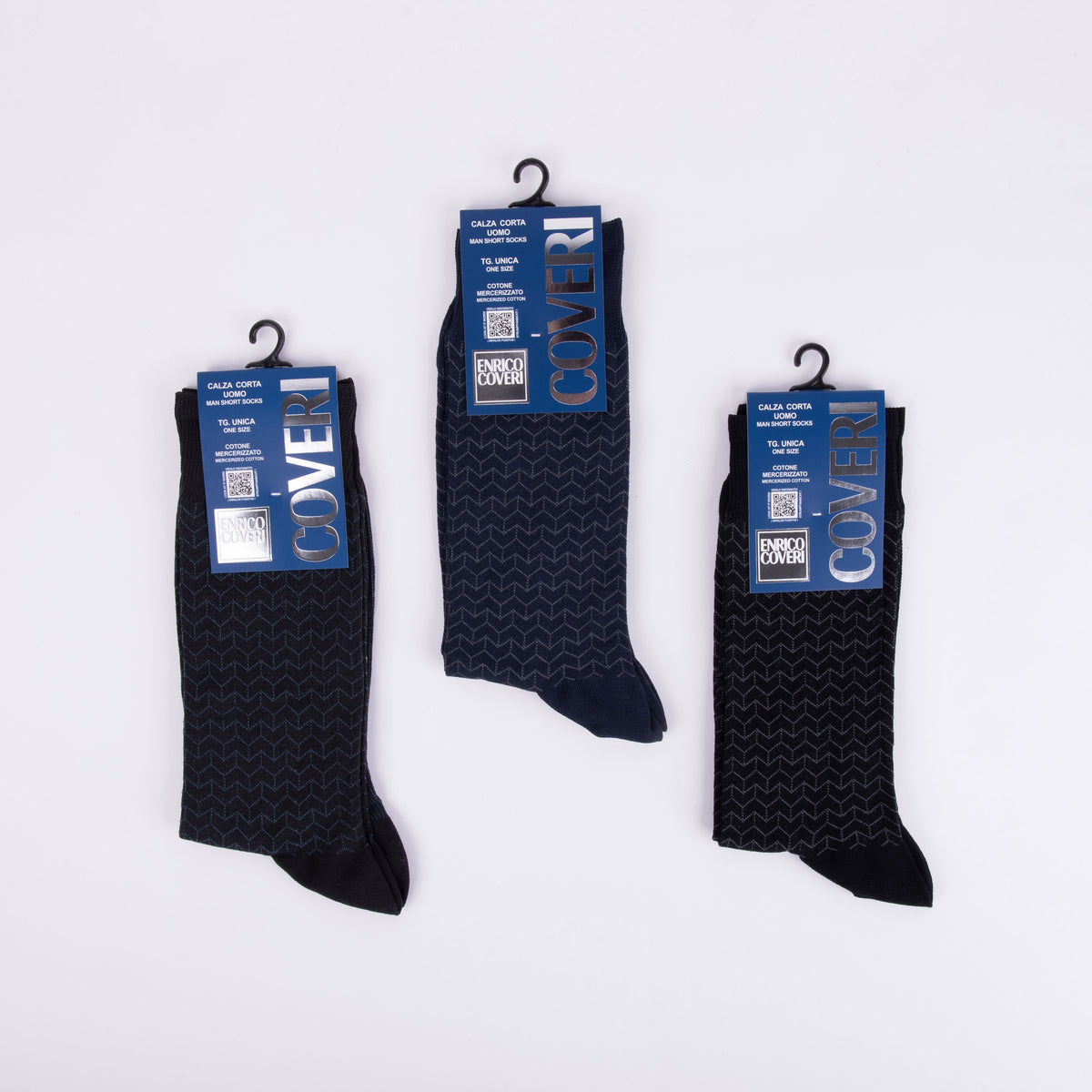 Calze corte uomo Enrico Coveri 249 cotone 3 paia Var.A