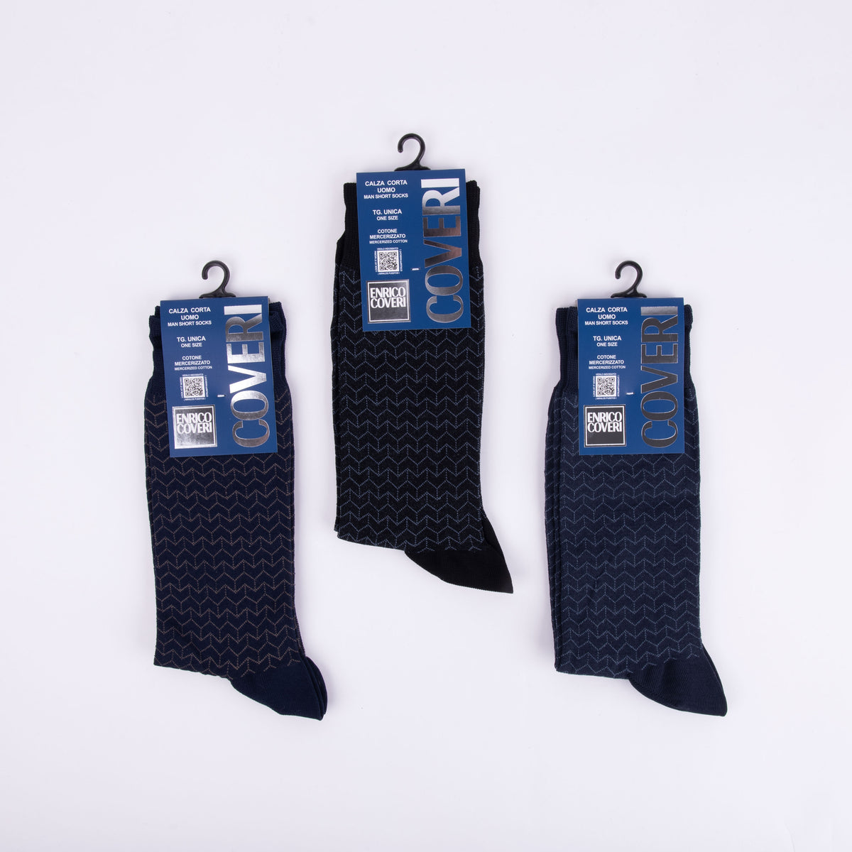 Calze corte uomo Enrico Coveri 249 cotone 3 paia Var.B