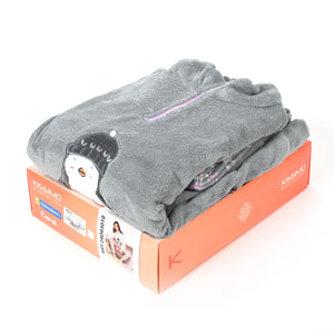 Pigiama Donna in Caldo Tessuto Coral con tenero pinguino Biancaluna 24D93010