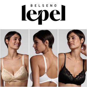 Reggiseno belseno Lepel 250 senza ferretto coppa C pizzo