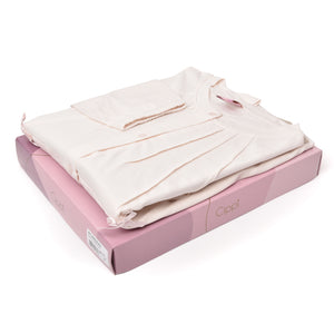 Camicia da notte donna aperta Cippi 2629 100% cotone panna