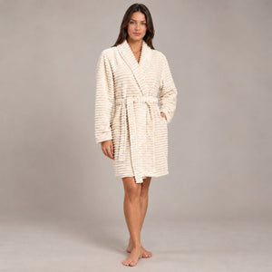 Giacca da camera donna scollo a scialle in coral Biancaluna 26D93007