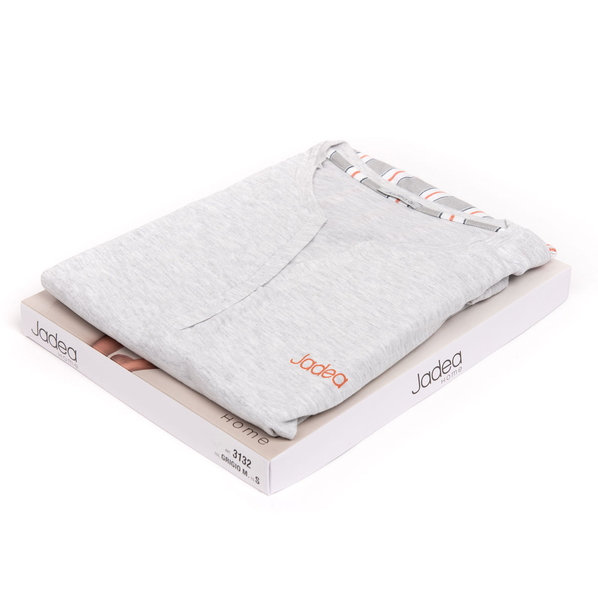 Pigiama donna estivo Jadea 3132 corto cotone grigio melange