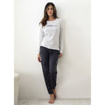 Pigiama Jadea cotone primaverile 3133 grigio blu