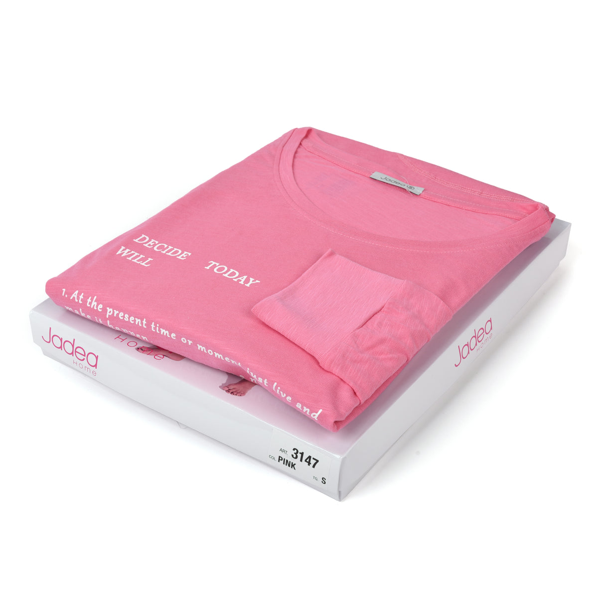 Pigiama donna Jadea 3147 100% cotone rosa 