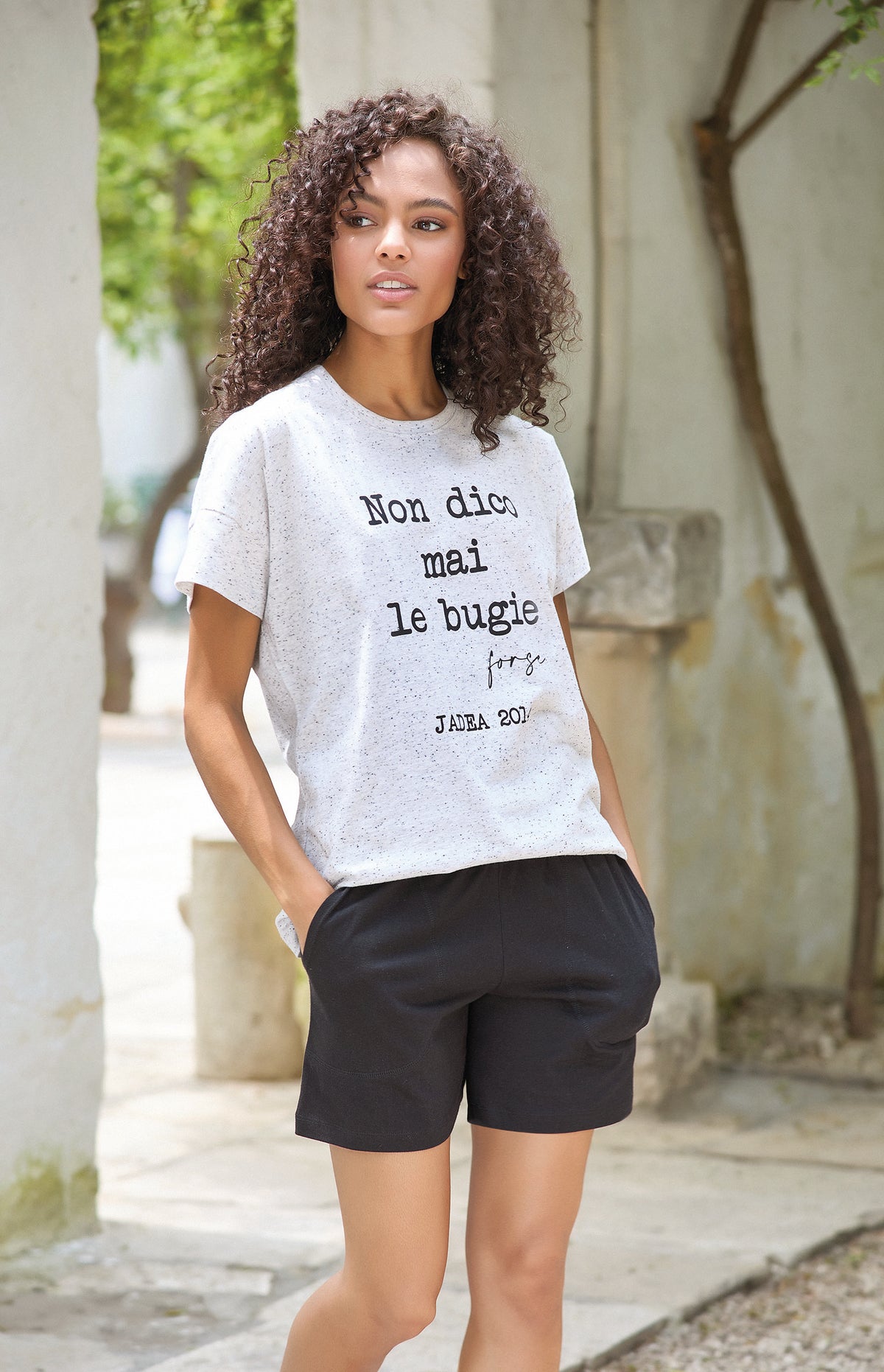 Pigiama Jadea t-shirt + pantaloncino 3168 grigio