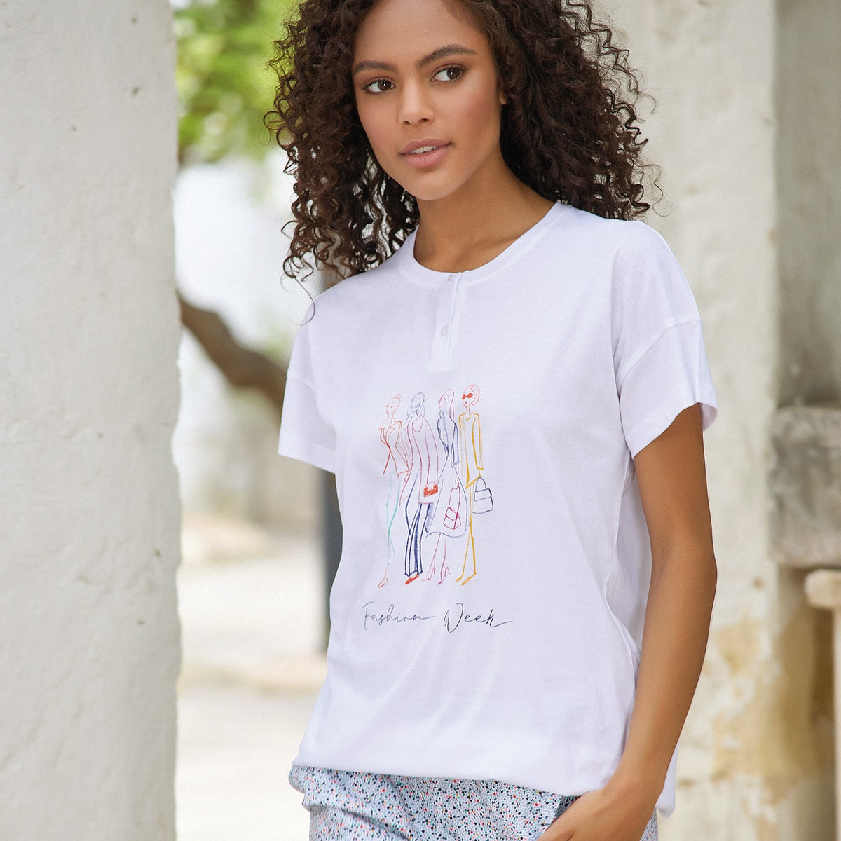 Pigiama donna Jadea corto estivo cotone 3171