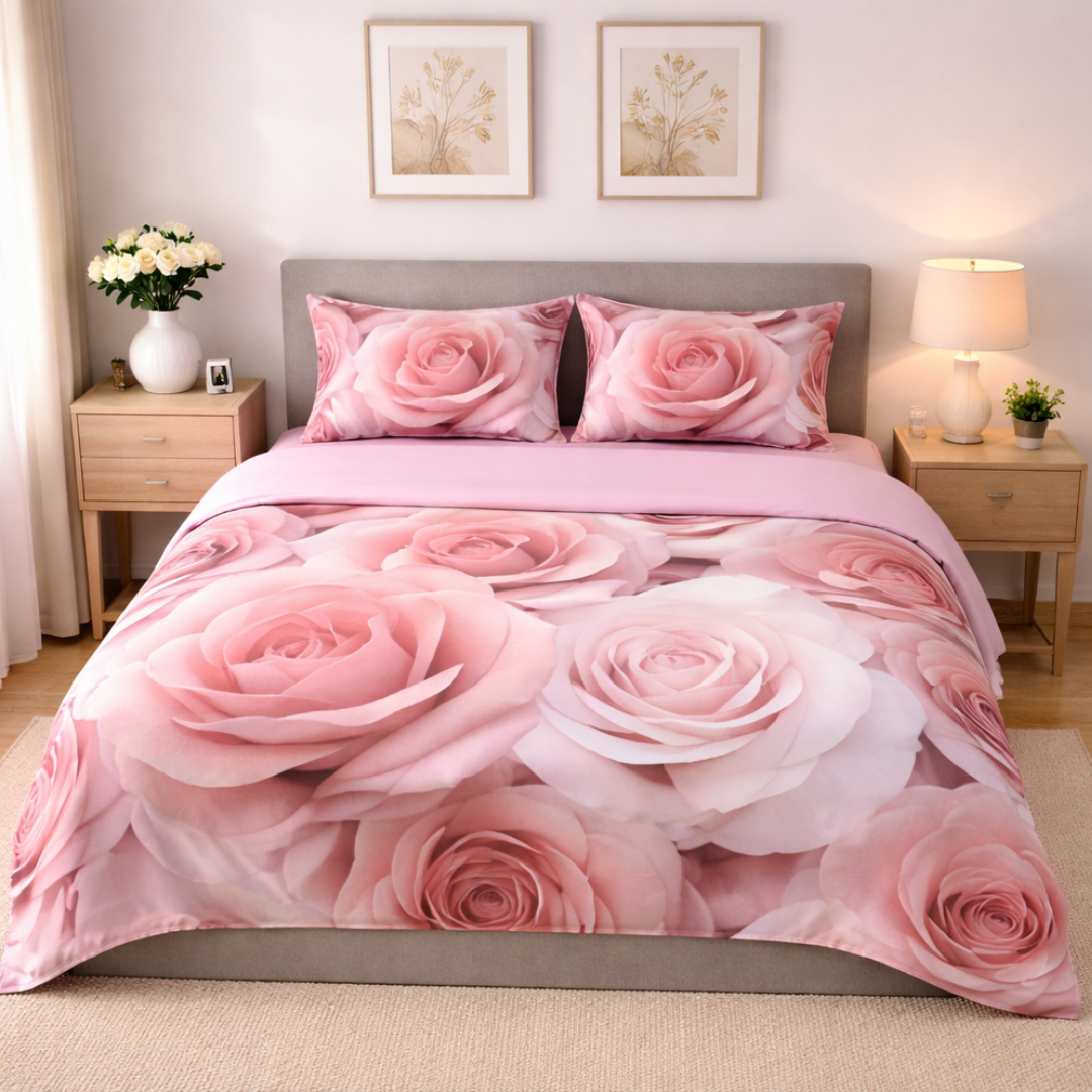 Completo letto 100% cotone Biancaluna Ofelia 