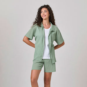 Pigiama donna in cotone crêpe 3 pezzi Jadea 3273