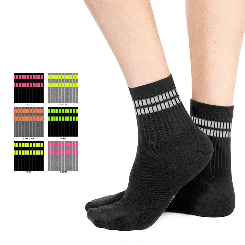 Calze donna moda Meritex 3541 fluo caldo cotone 6 paia