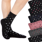 Calzini caldo cotone donna Meritex pois 3579 A 6 paia