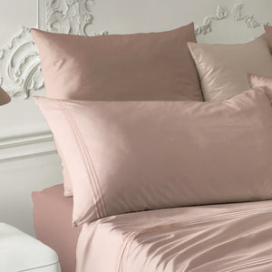 Completo Letto Matrimoniale con ricamo laterale 100% cotone Laura Biagiotti Florie