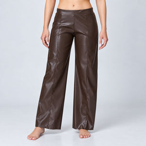 Pantalone donna a palazzo in pelle Jadea 4013