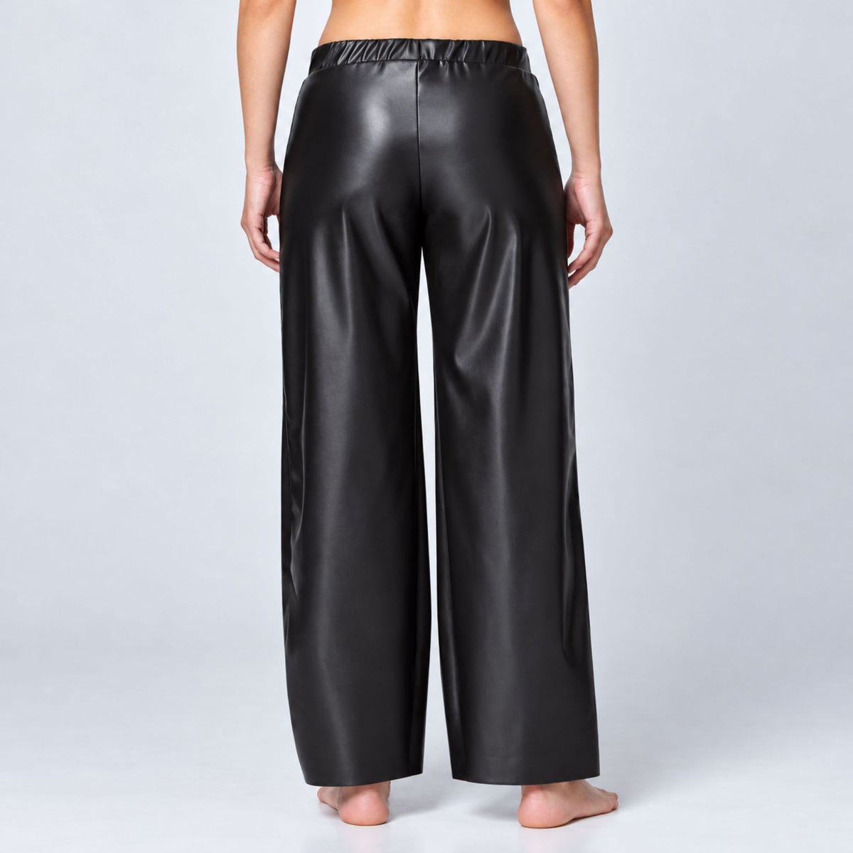 Pantalone donna a palazzo in pelle Jadea 4013