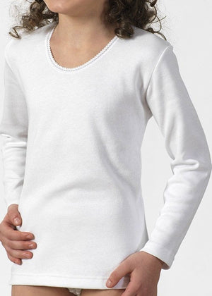 Maglia bambina Snelly 4045c manica lunga caldo cotone 