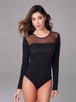 Body moda Jadea 4070 sexy trasparenza fascia pizzo nero
