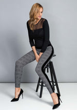 Leggings Jadea 4086 moda scozzese banda di ciniglia