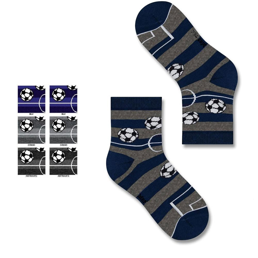 Calze bambino Meritex calcio 4091 caldo cotone 6 paia
