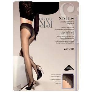 Collant corpino ricamato Sisi Style 20 den