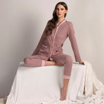 Pigiama Donna giacca aperta in caldo cotone Lunatica 42163