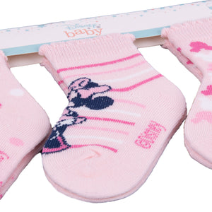 Calzini neonata Disney 4220 Minnie 3 pz. rosa